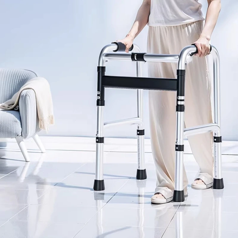 Senior Walking Frame,Adjustable Aluminum Alloy Mobility Walker for Elderly,Indoor Rehabilitation Support and Hospital Use