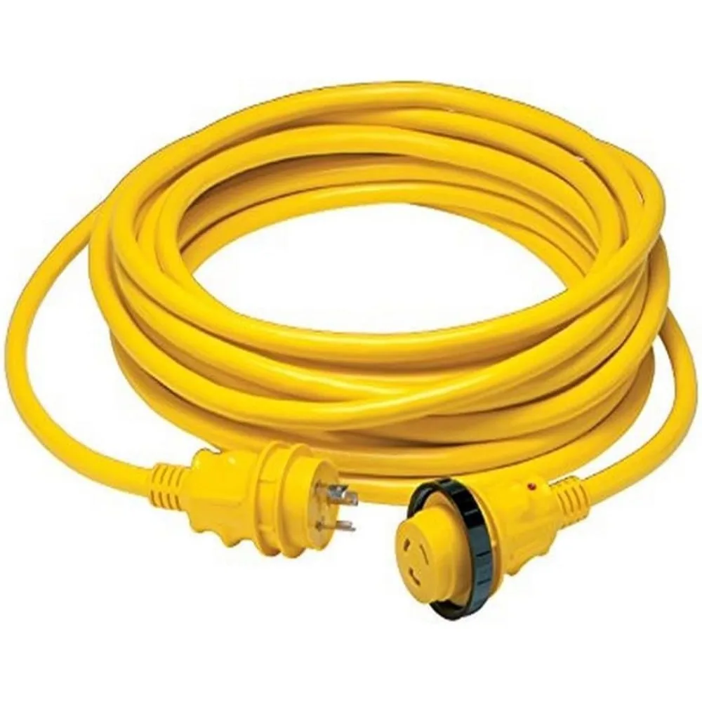 

Yellow 30-Amp 125-Volt 50-Foot Extension Cord Set