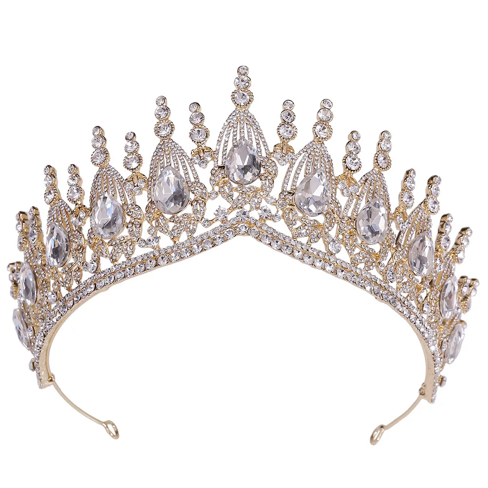 Bridal Headwear Purple-Colour Women's Grand Wedding Crown Party Tiaras