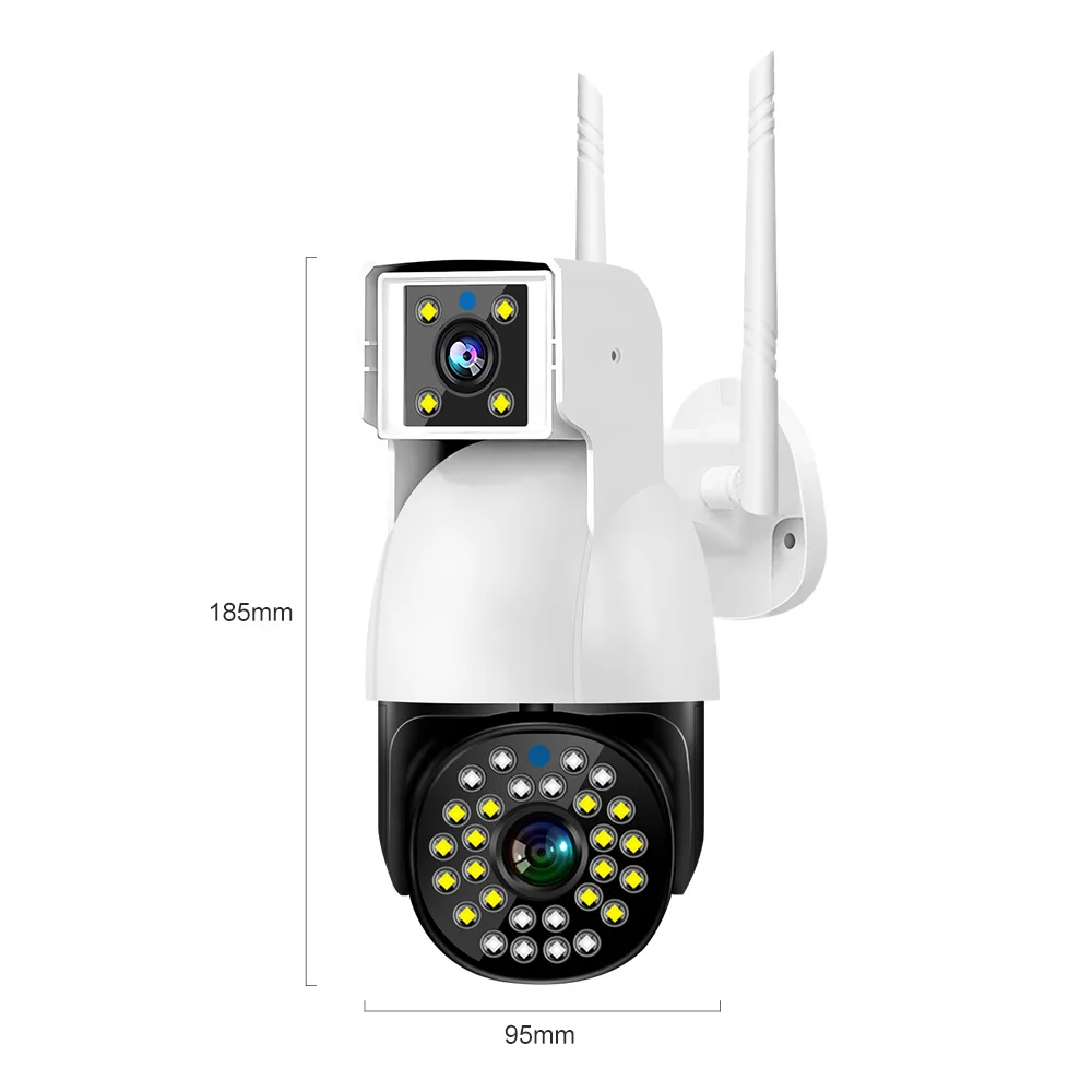 4MP 1080P V380 APP cámara domo IP PTZ inalámbrica a todo Color detección humanoide AI seguridad del hogar CCTV intercomunicador Monitor de bebé