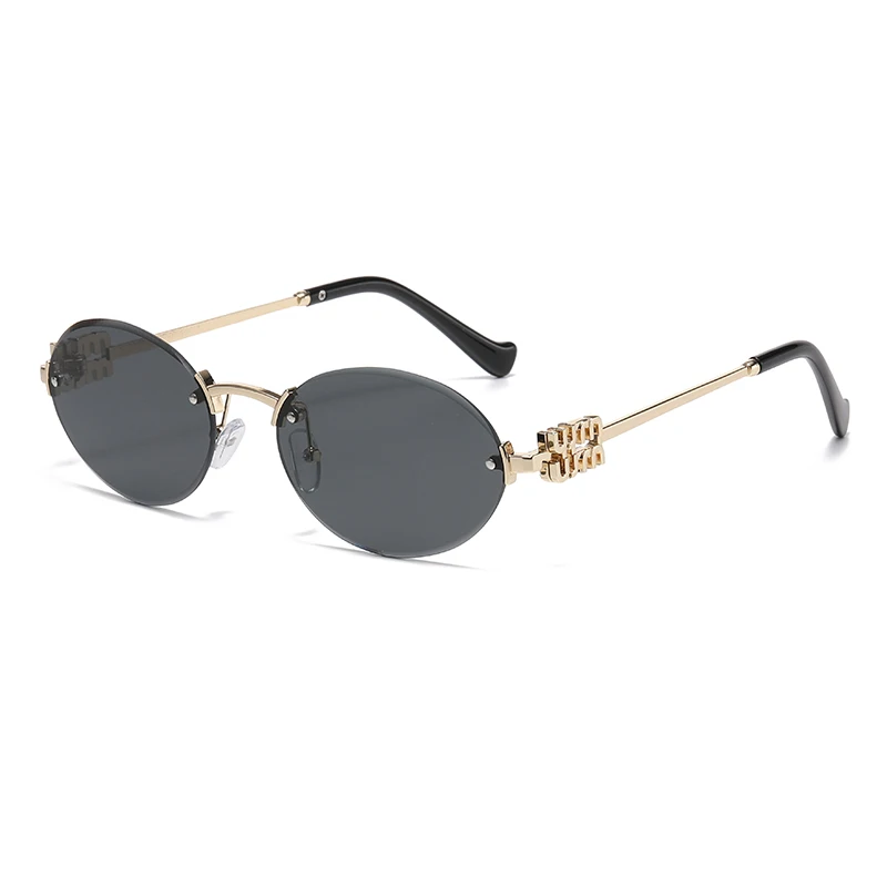 Fashion Men And Women Sun Shading Oval Sunglasses For Summer Travel Uv400 Frameless Sunglasses Round Fashion image 5