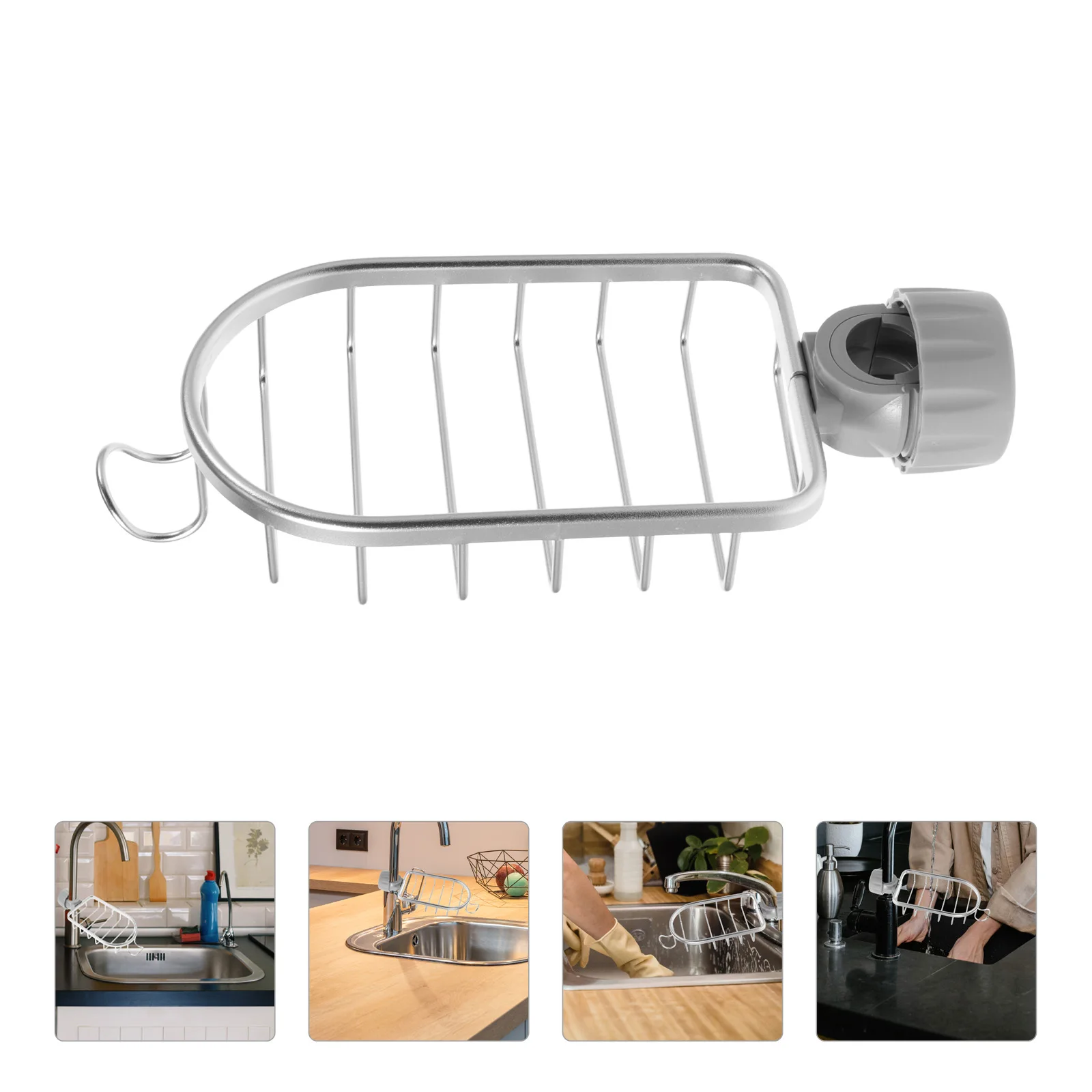 

Sponge Storage Rack Kitchen Sink Organizer Dishcloth Holder Soap Tray Draining Stand Multi-Functionalkitchen Storage Rack