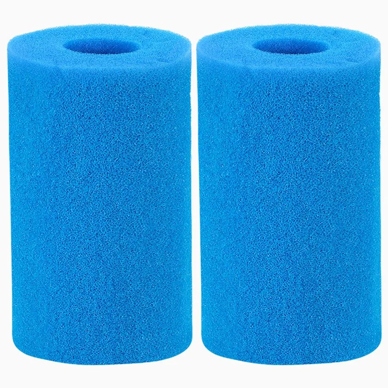 Filtro de esponja de piscina lavable tipo B, Cartucho de natación reutilizable, filtro de espuma Compatible con in-tex tipo B (2 piezas)