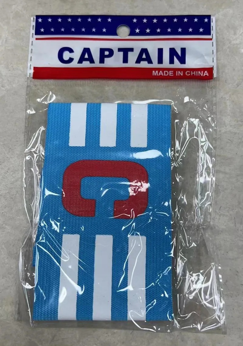 フリーサイズサッカーキャプテンアームバンドフットボールクラブチームマッチプレーヤーリーダー調節可能なスリーブバッジ明るい色 3 ラインアームバンド