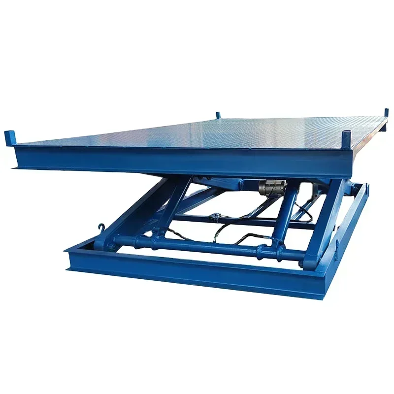 

1000kg 1m 3 meter floor hydraulic freight scissor lifter electric cargo goods materials pallet trailer lift platform in china
