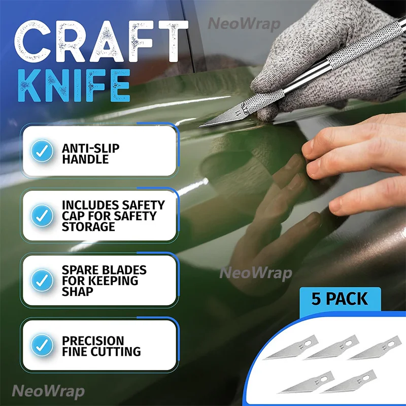 Durable Vinyl Wrap Tool Set DIY Car Window Tint Squeegee Scraper for PPF Paint Protection Film Carbon Fiber Decal Install view 5