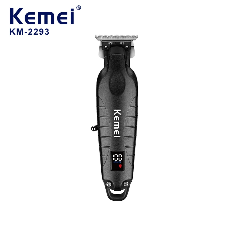 Kemei KM-2293 전문 전기 머리 깎기 이발사 수염 머리 트리머 남자 머리 절단기 충전식 조각 깎기