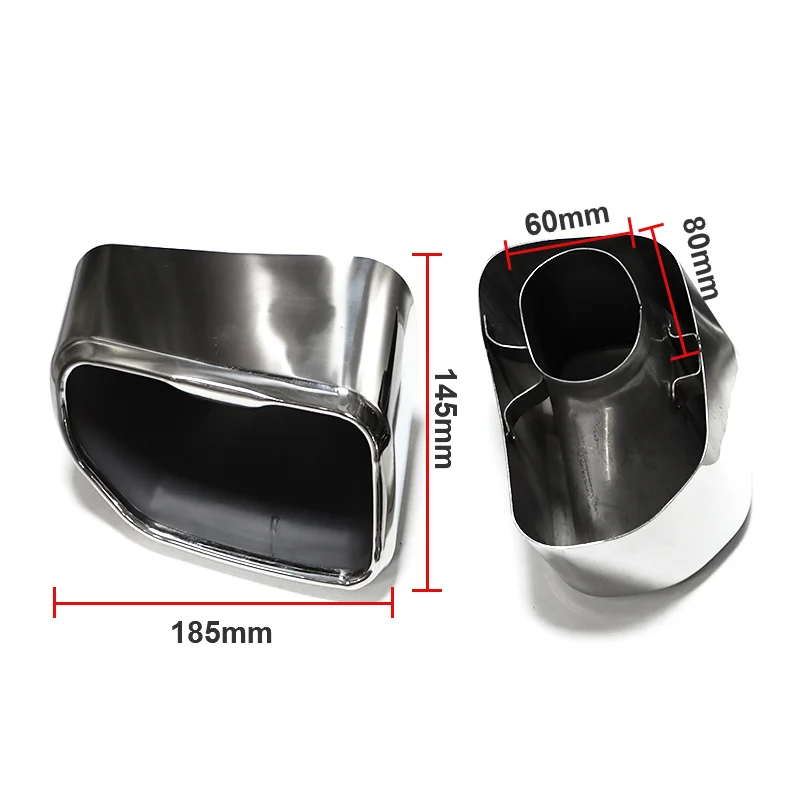 1 Pair Car Exhaust Tip For BMW G01 X3 G02 X4 2019 2020 Stainless Steel Muffler Tip Exhaust Pipe Square Tailpipe Exhaust System