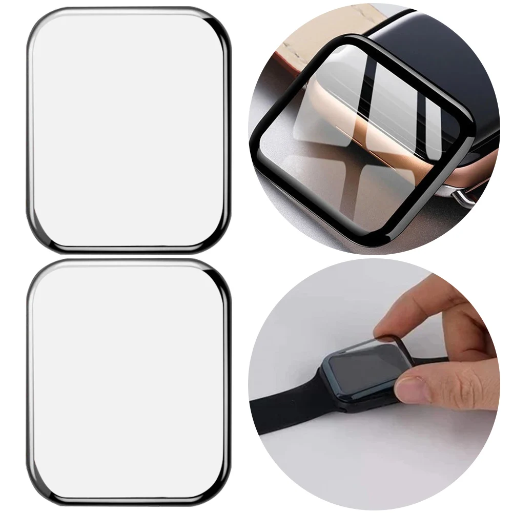 

2 шт. защитная пленка для экрана из ТПУ, защита от царапин, пылезащитная пленка для Apple Watch 1-9 SE 38/40/41/42/44/45/49 мм