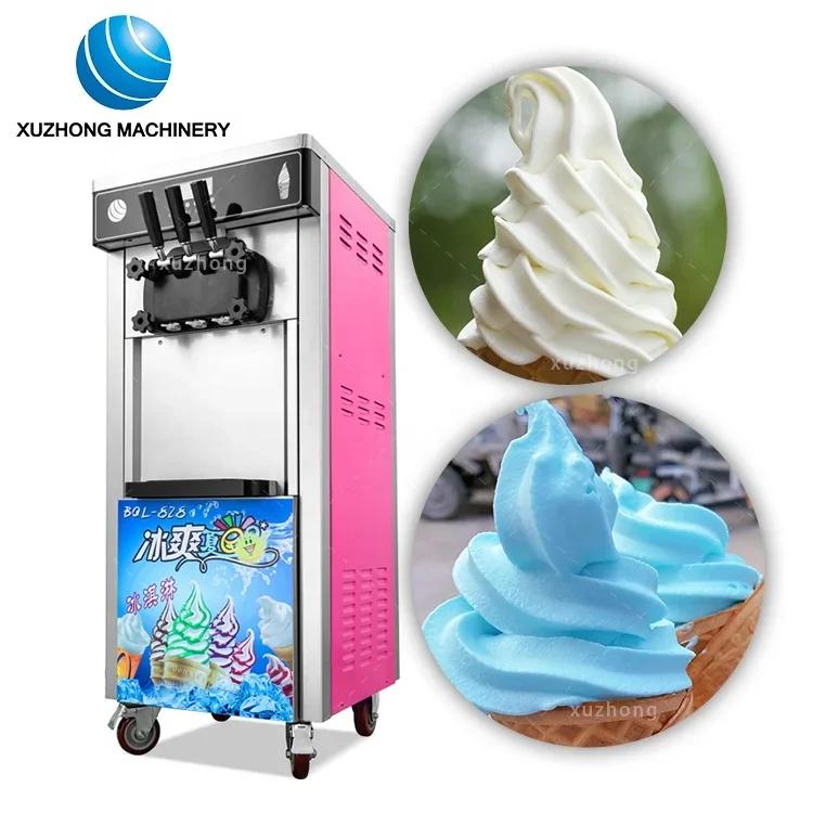 Italian Ice Cream Machine Soft Ice Cream Making Machine Three Flavors Soft Serve Machine For Ice Cream