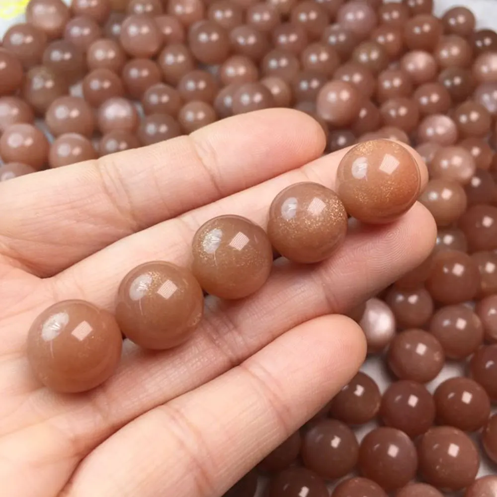 

1pc Natural Peach Moonstone Ball Small Crystal Sphere Quartz Gemstone Healing Reiki Quartz Spiritual Meditation Home Decoration