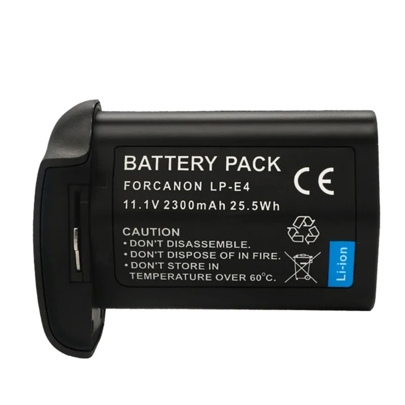 Canon LP-E4 DSLR Camera Battery EOS-1Ds Lithium Battery Canon Imported Battery 1D Mark LV 2300mAh 11.1V 25.5WH Digital Batteries