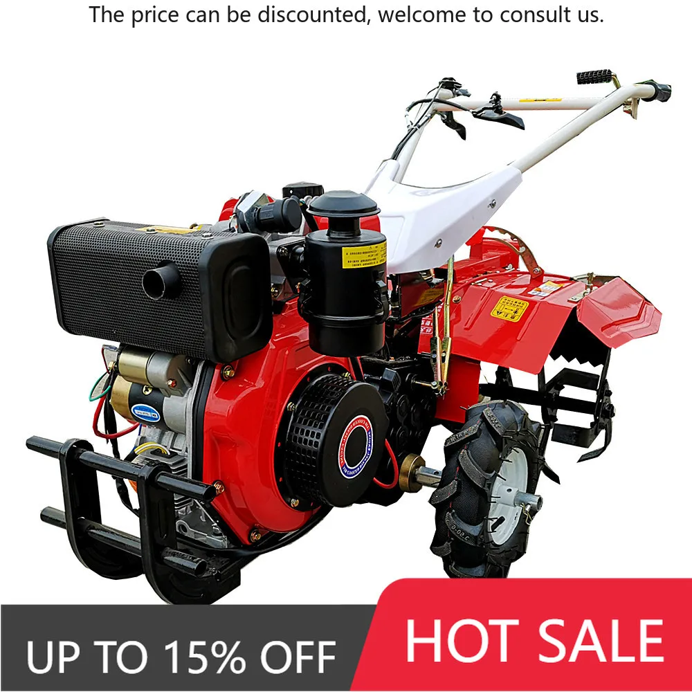 

Diesel Mini Power Cultivator Four-wheel Drive Diesel Air Cooled Micro-tiller