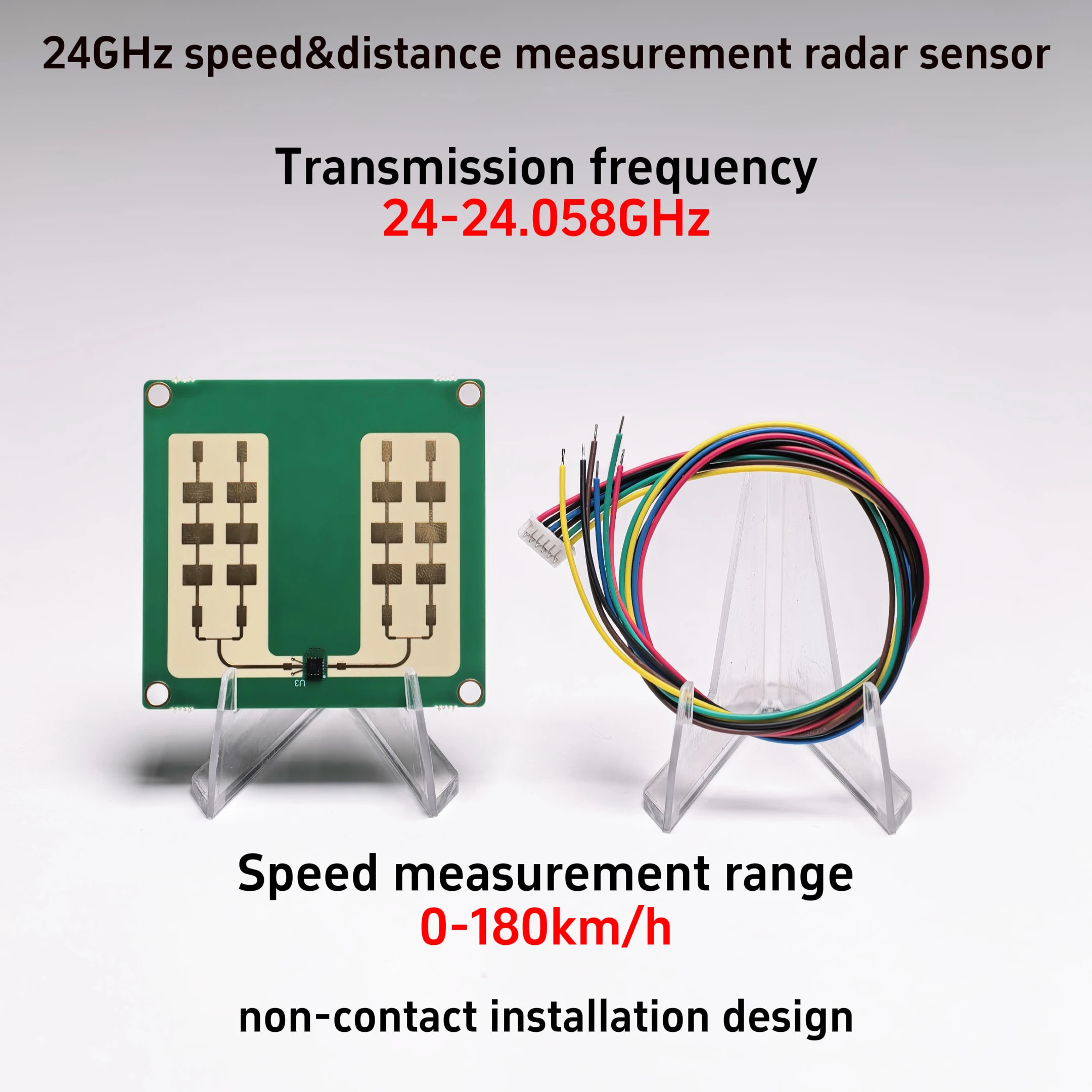 24GHz Millimeter Wave Radar With TTL/RS485, 140m Radar Speed & Distance Sensor, 180km/h Speed Motion Detector