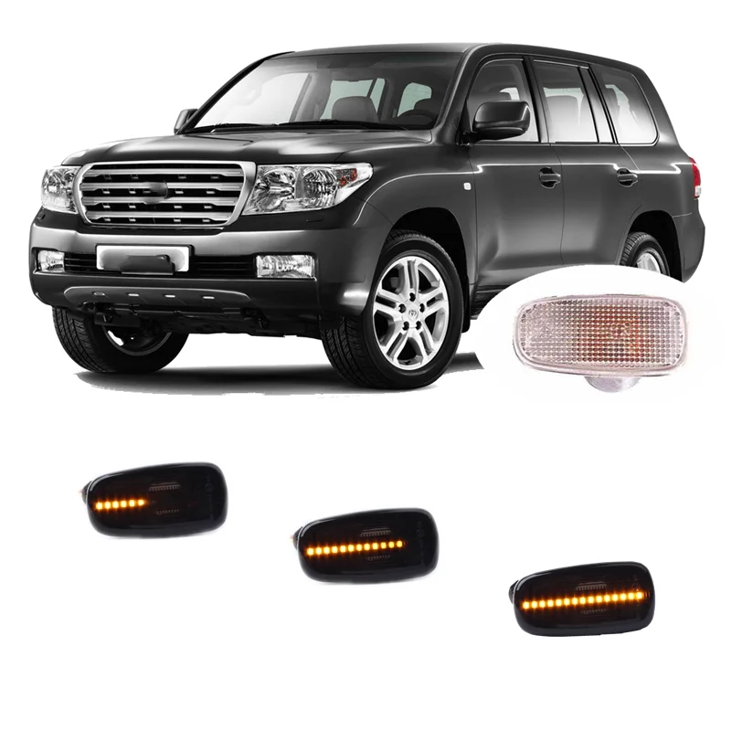 for Toyota Land Cruiser Prado GRJ200 URJ200 UZJ200 VDJ200 J200 J20 2007 - on Sequential LED Side Marker Signal Light Lamp