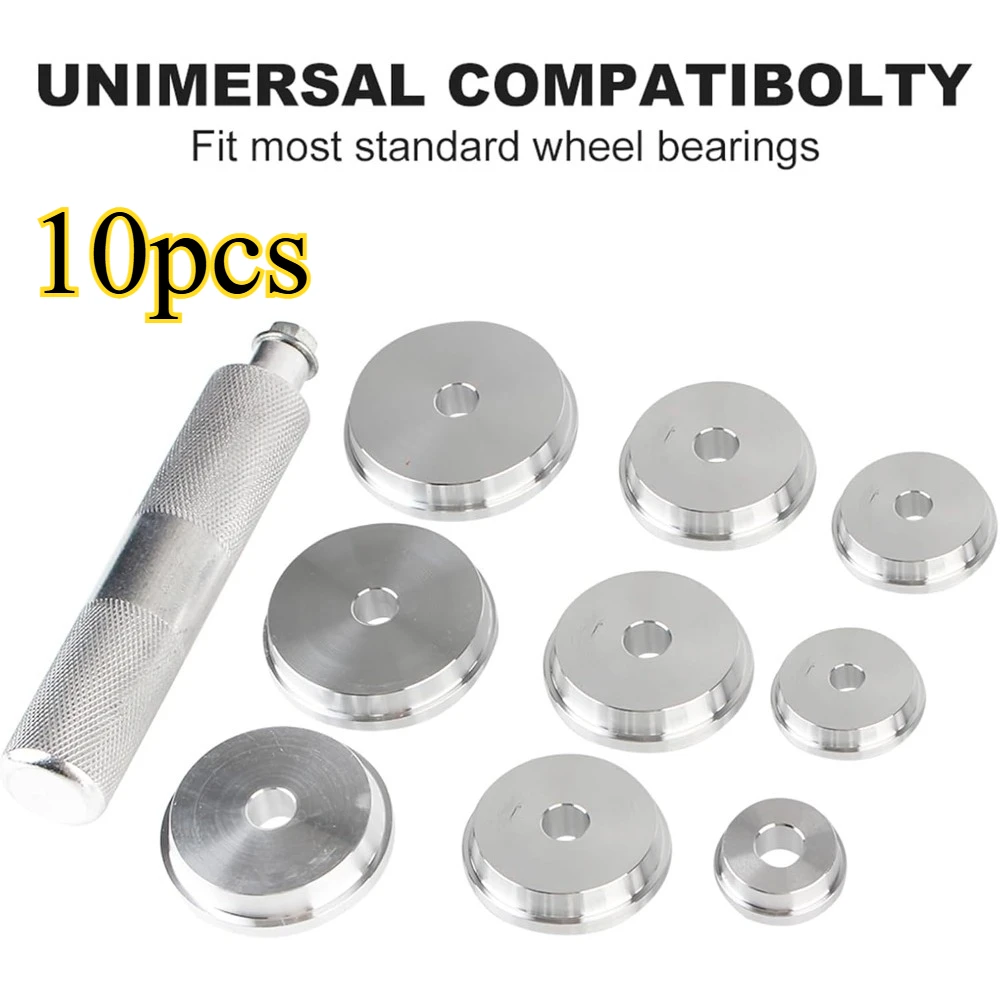 

Пресс-комплект подшипников | Набор гонок подшипников и уплотнительных драйверов, 10 шт., с ручкой отвертки и корпусом ося с 9 дисками для гонок подшипников