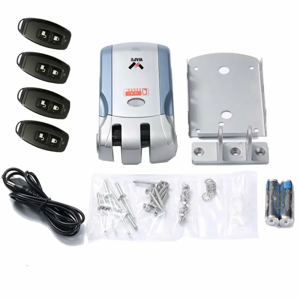 

WF-018 Electric Door Lock Wireless Control With Remote Control Open & Close Smart Lock Home Security Door Easy Installing 201013