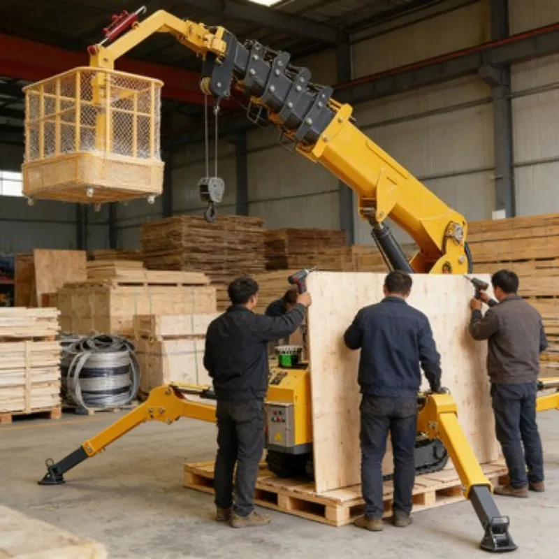 10m 16m 22m Lifting Height Mini Hydraulic Mobile Spider Crane Wheeled Spider Crane with Extendable Boom System