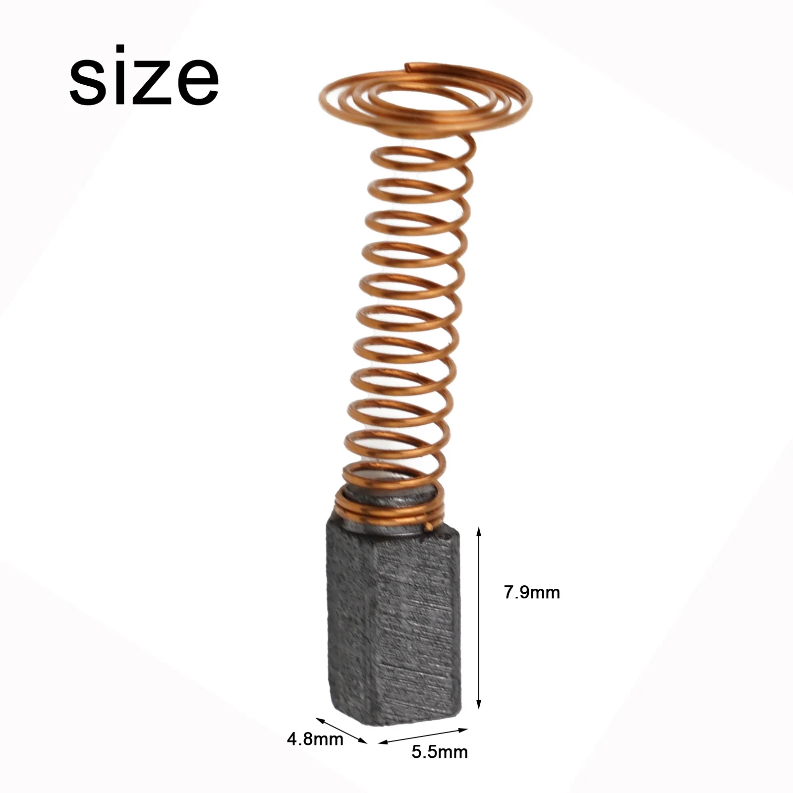 

Щетка с пружинными угольными щетками, 6 шт., 7,9*5,5*4,8 мм, вращающийся инструмент для щетки для электродвигателя D3000, часть электродвигателя