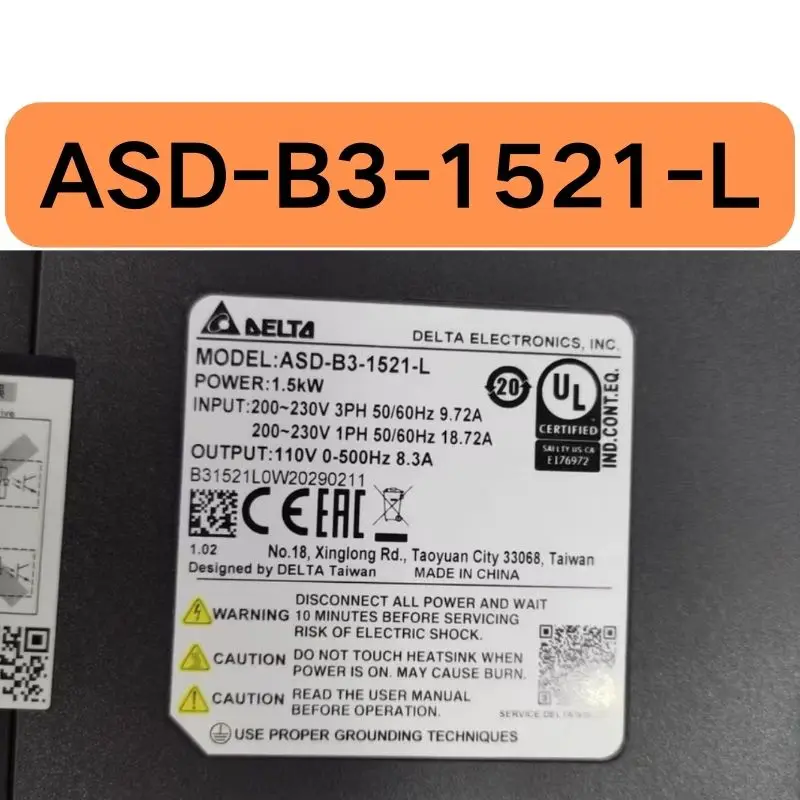 New ASD-B3-1521-L 1.5KW AC servo driver in stock for quick delivery