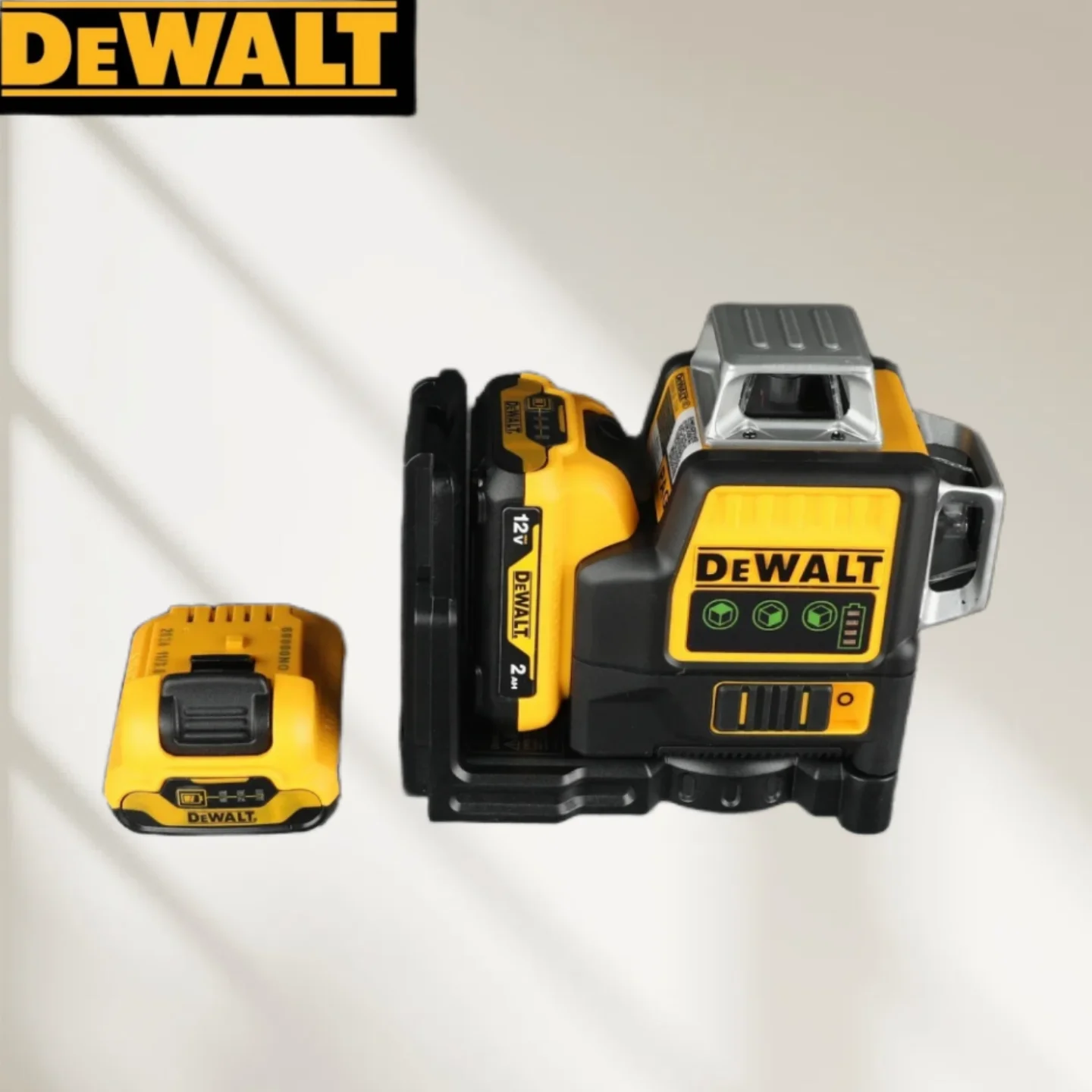 

Лазерный нивелир DeWalt DW089LG, зеленый луч, 12 линий, 3 плоскости, 360° ° Универсальный прибор для точных измерений на открытом воздухе