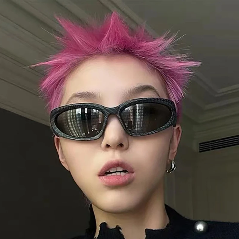 Punk Sunglasses Women Brand Designer Wrap Around Sun Glasses For Men Goggles Shades One Piece Fashion Eyewear For male female