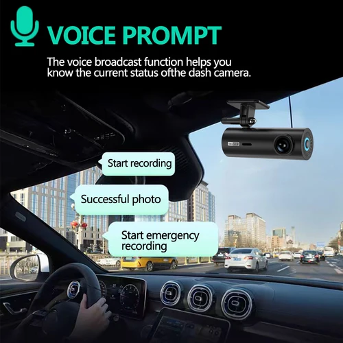 Imagen 2 del producto Dashcam para coche, caja negra, grabadoras de vídeo de conducción, WiFi 4K, Mini cámara frontal, cámara de salpicadero, Monitor de estacionamiento 24H, cámara de grabación para coche