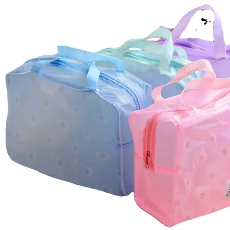 2PCS Creative Home Furnishing Needs For Travel Floral Pvc Waterproof Cosmetic Bag Toiletries And Bathroom Supplies Storage Bag