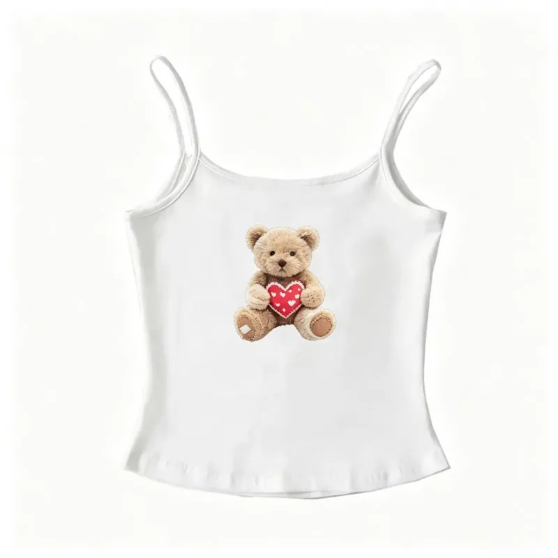 Y2K Outfits Cute Print Crop Top Tank Top For Women, Emo Girl Tight Corset T‑shirt Top, Charming Sexy Women's T‑shirt