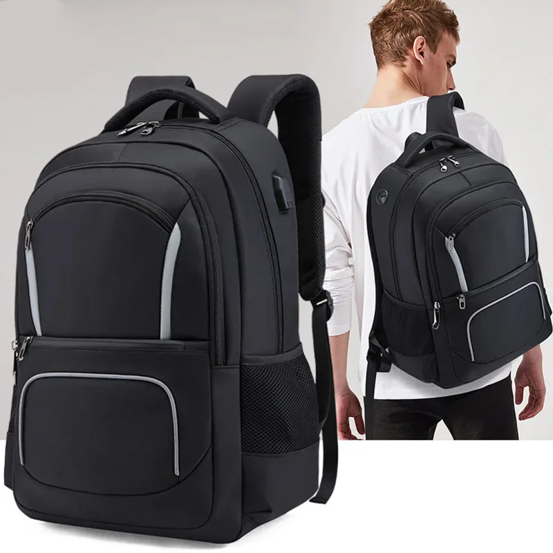 Multifunction USB charging fashion business casual travel anti-theft waterproof 18inch Laptop men backpack