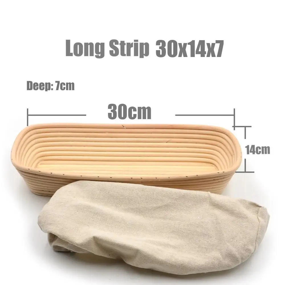 

Natural Bread Fermentation Baking Supplies Mass Proofing Dough Rising Wicker Rattan Basket Banneton Brotform Liner Baskets