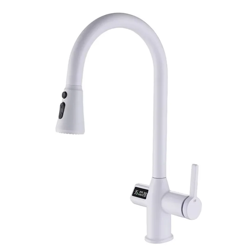 

ZC1-Black Kitchen Faucets Hot Cold Water Sink Taps Solid Brass Kitchen Faucets Pull Down