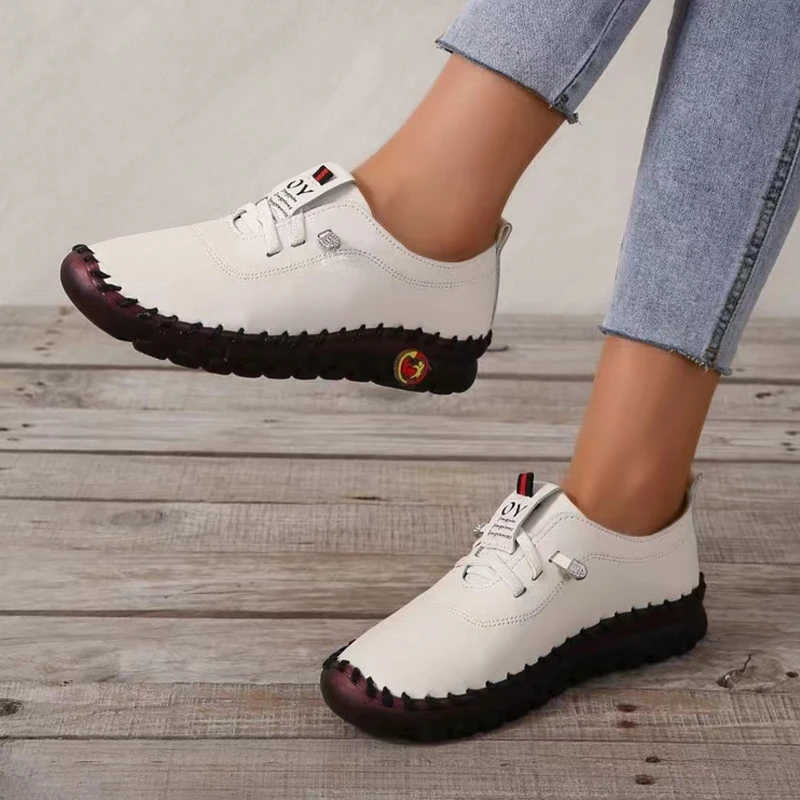 

Women Vulcanized Shoes Pu Leather Casual Shoes Soft Comfortable Flat Shoes
