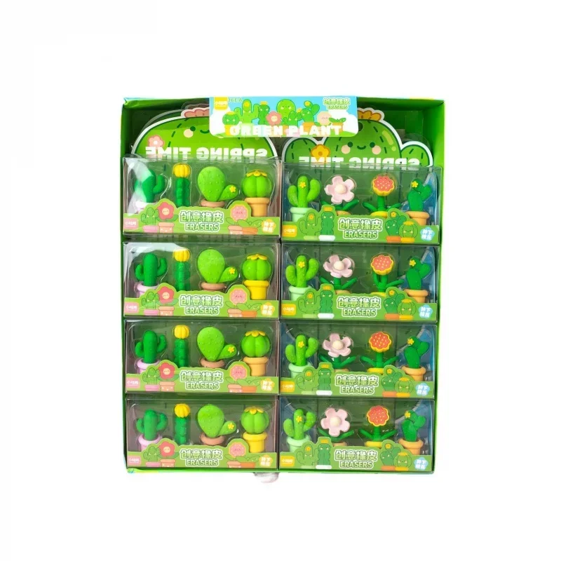 Gomme en forme de succulente pour étudiant, accessoire mignon, 1 pièce