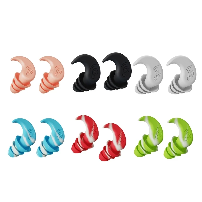 

1Pair Noise Reduction Silicone Eartip Three-layer Earplugs Anti-noise Hear Protect Ear Plugs for Sleep at Ease Working