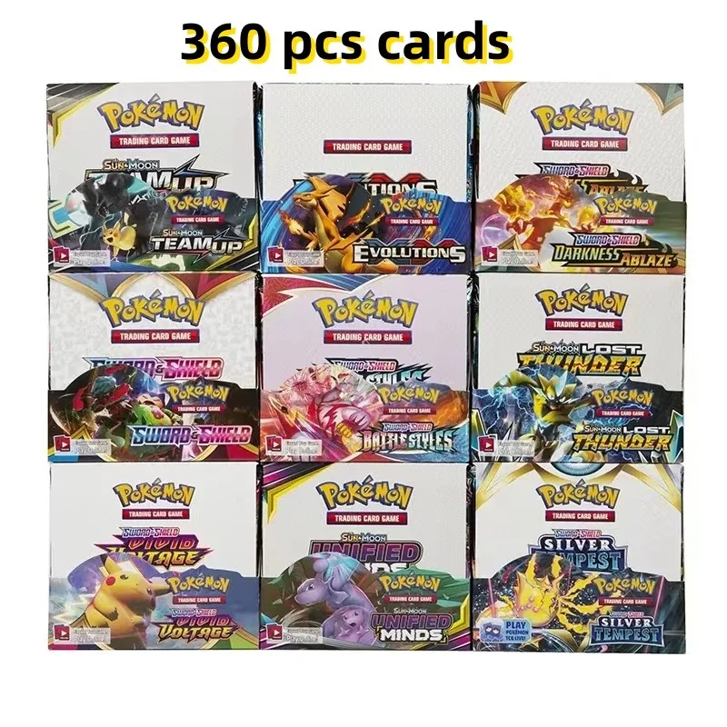 360Pcs Box Pokemon Card Shining Fates Style English Booster Battle Carte Trading Card Game Collection Cards Toys Kids Gifts