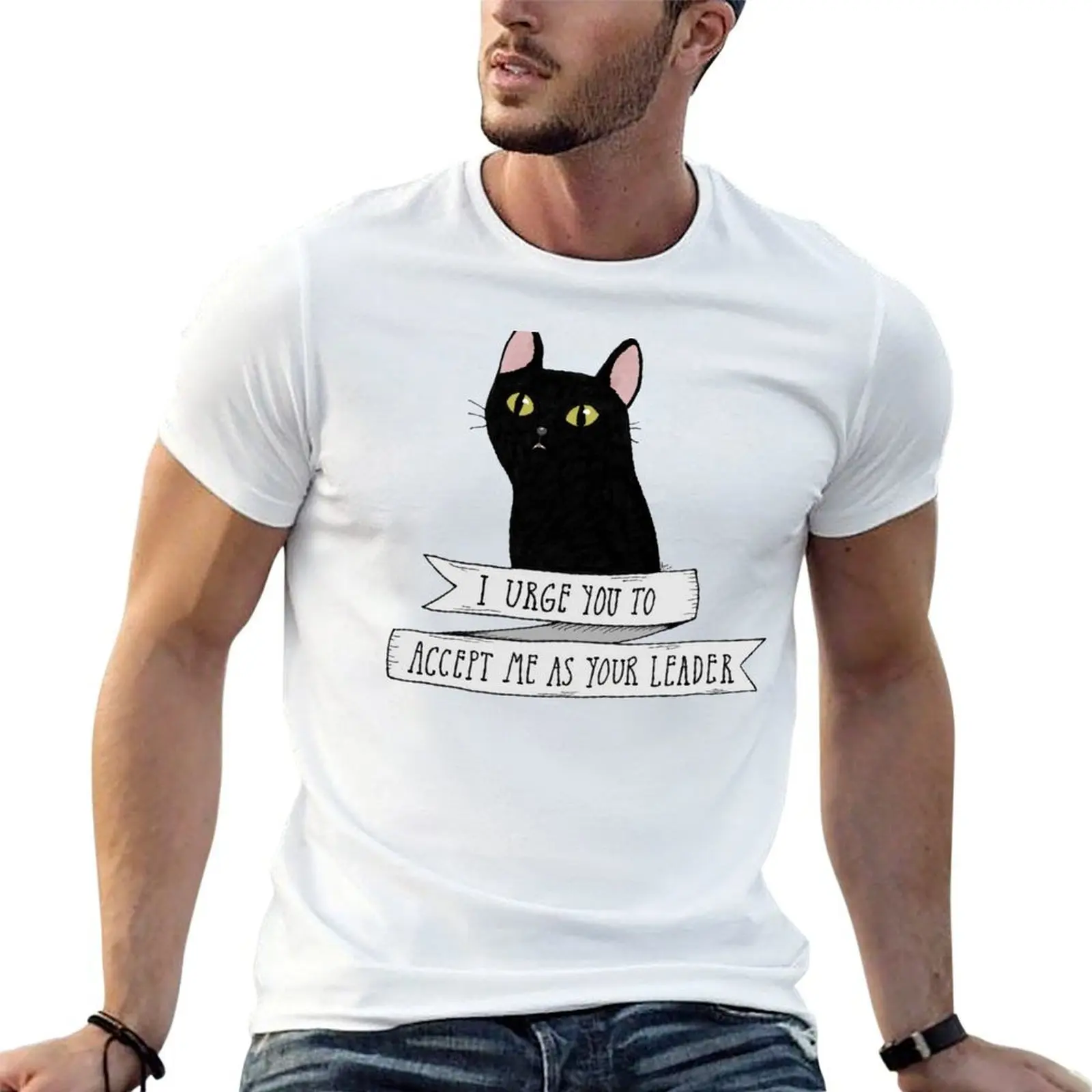 Salem Saberhagen - black cat quote T-Shirt oversize t-shirts man sublime mens t shirt