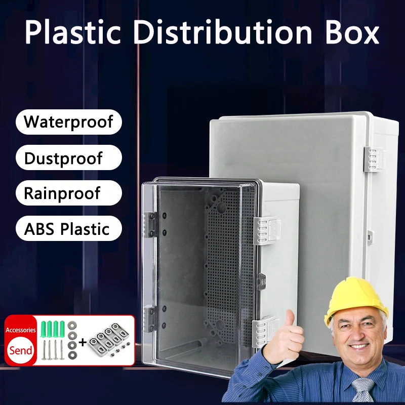 

IP66 Electrical Plastic Enclosure ABS Power Junction Box Outdoor Waterproof Distribution Box for Electric Instrument Project