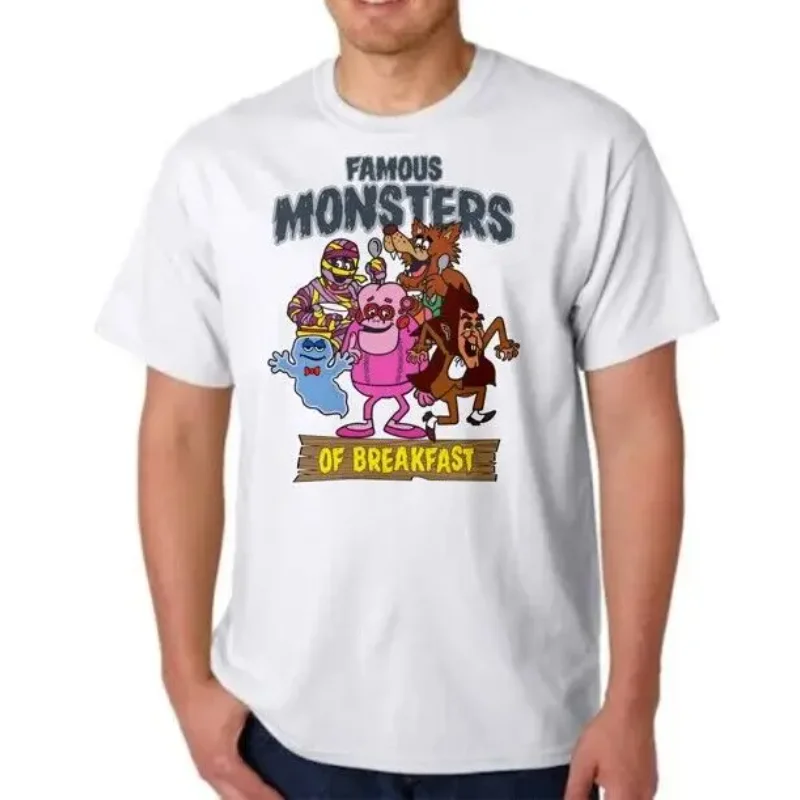 Famous Monsters of Cereal T-Shirt Version 2/ Franken Berry Chocula BooAnime Graphic T-shirts for Men Clothing Women Tees High Qu