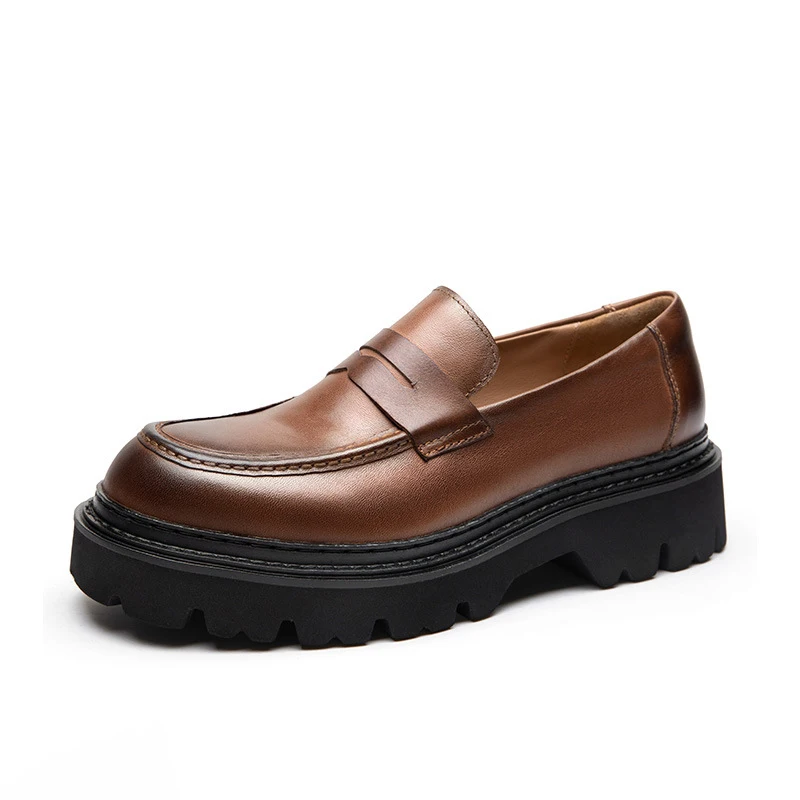 

Hot Sale Men Genuine Leather Casual Shoes 2025 New Platform Shoes for Men Designer Derby Shoes Male Low Top Work Men Footwear