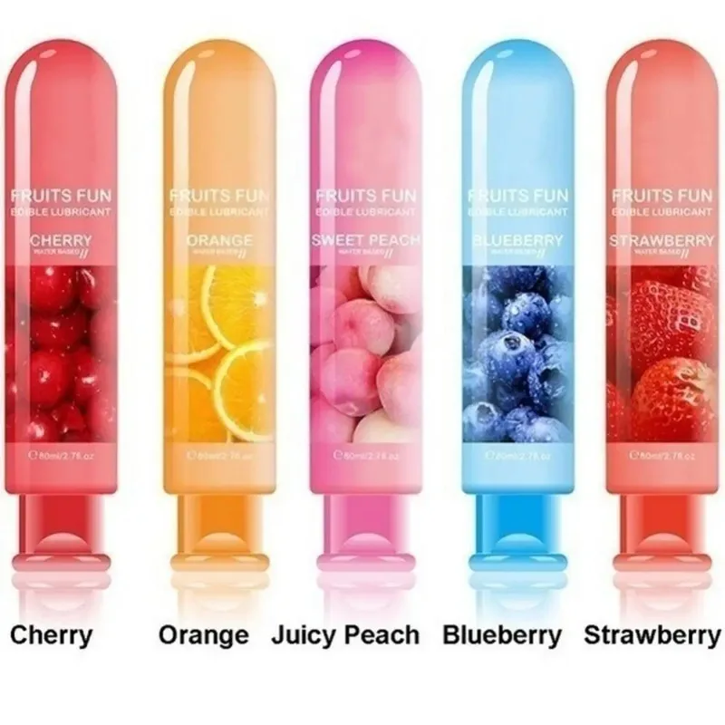 Edible Lubricant Lube Water Soluble Based Oil Fruit-Flavor Couple Oral Health Lube