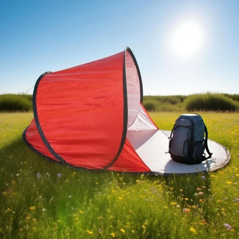 

Silver Coated Small Folding Tent Automatic Instant Pop-up Mini Beach Tent Portable Sunscreen Mini Beach Headrest for Outdoor