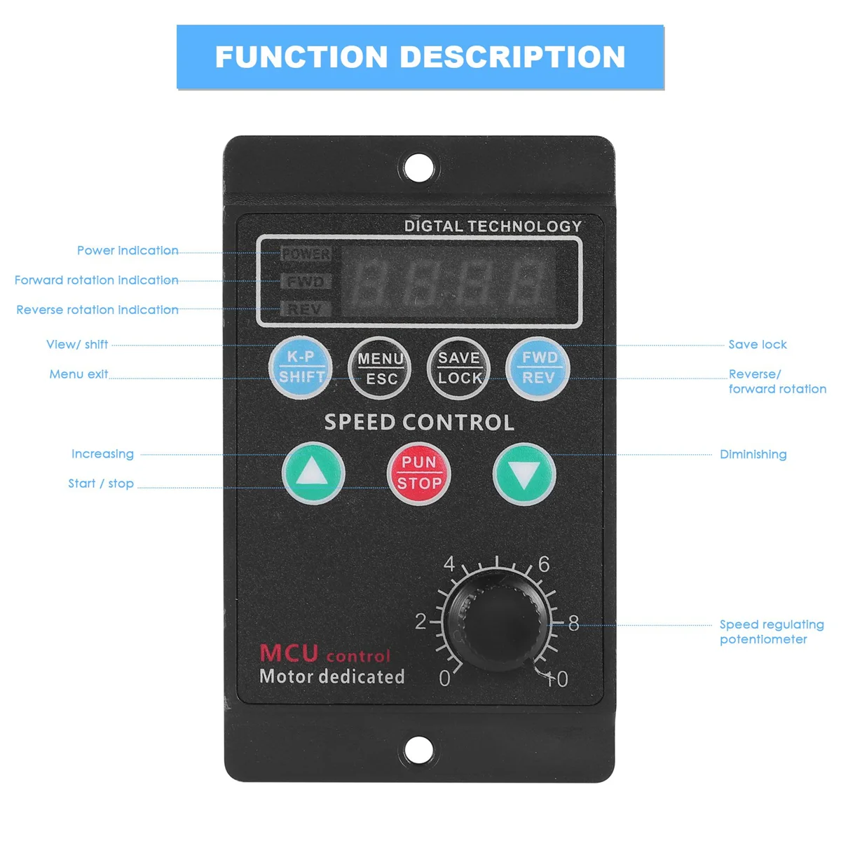 

ABKM 220V 750W Single-Phase Input 3-Phase Output Motor Driver Frequency Converter with Four-Digit Digital Tube Display
