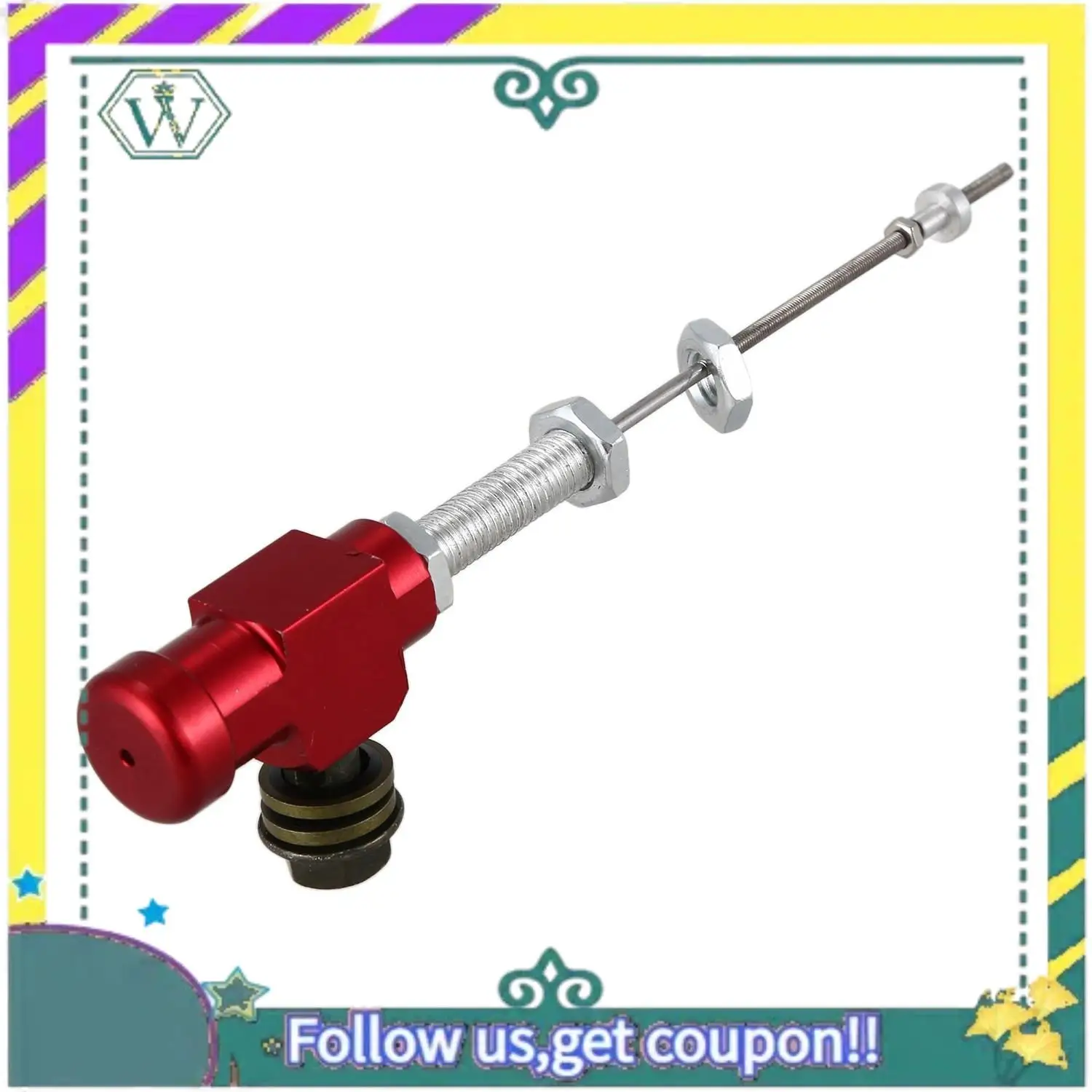 

A82U-2Pcs Мотоциклетный гидравлический главный цилиндр сцепления, шток тормозного насоса M10X1,25 мм, алюминий - золотой и красный