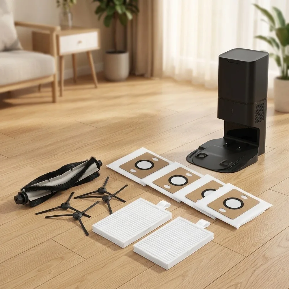 For ILIFE A30 for Pro Robot Vacuum and Mop Spare Parts Collection: 1 Main Brush + 2 Filters + 4 Dust Bags + 4 Side Brushes