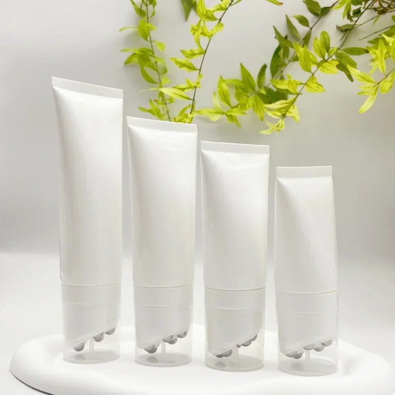 

5Pcs 50/60/80/100ml Soft Squeeze Tubes with Steel Roller Balls for Shampoo Cream Lotion Container Compact Empty Reusable Bottles