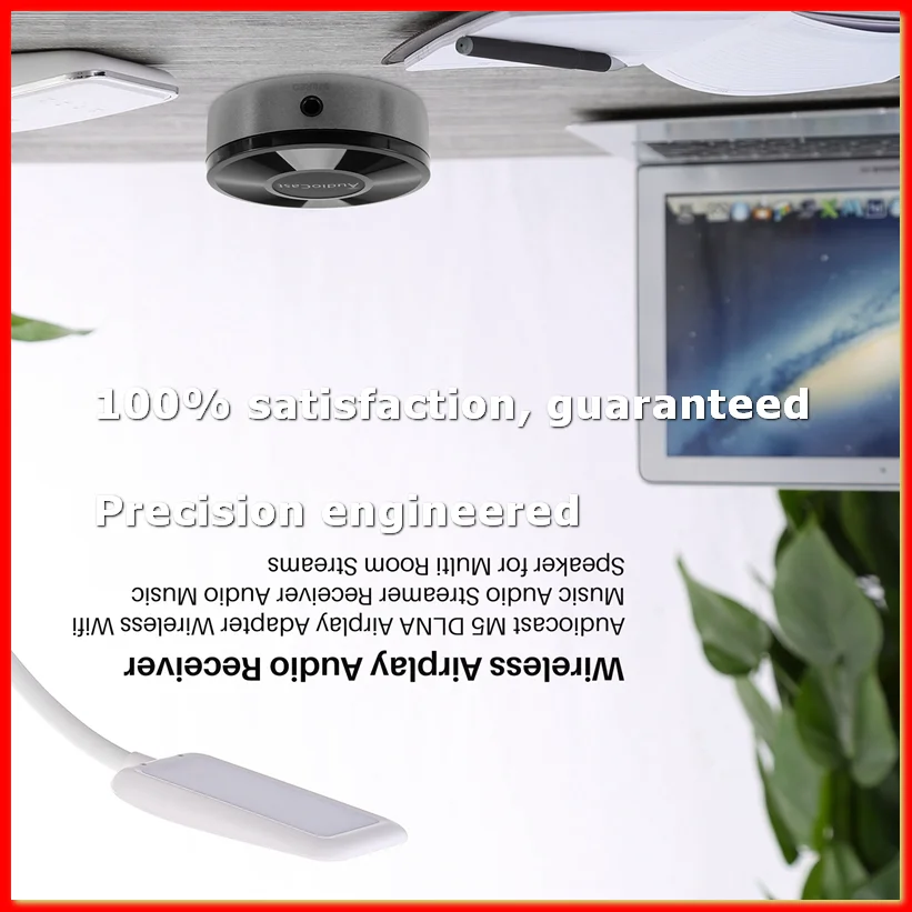 

Audiocast M5 DLNA Airplay Adapter Wireless Wifi Music Audio Streamer Receiver Audio Music Speaker for Multi Room Streams-A09G