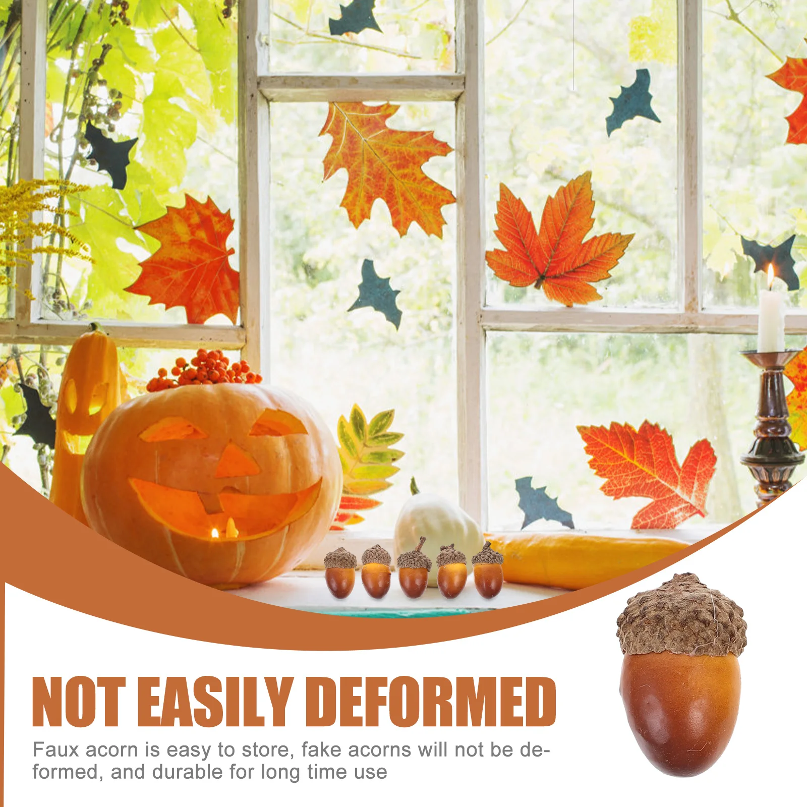 

50Pcs Simulation Acorn Ornaments Mini Fake Acorns for DIY Wreath Making Christmas Tree Decor Xmas Supplies Simulation Acorn