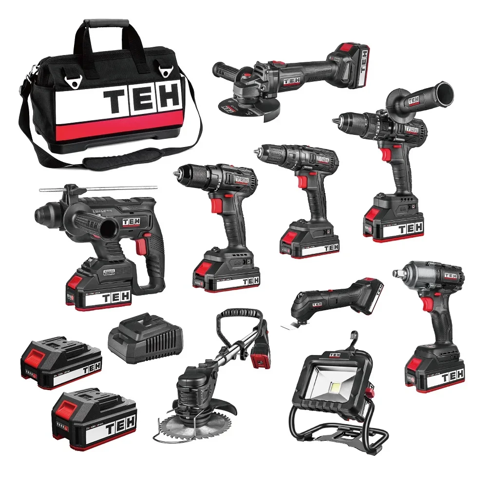 

TEH 20V MAX Power Tool Combo Kit 6-Tool Cordless Power Tool Set with 2 Batteries and Charger