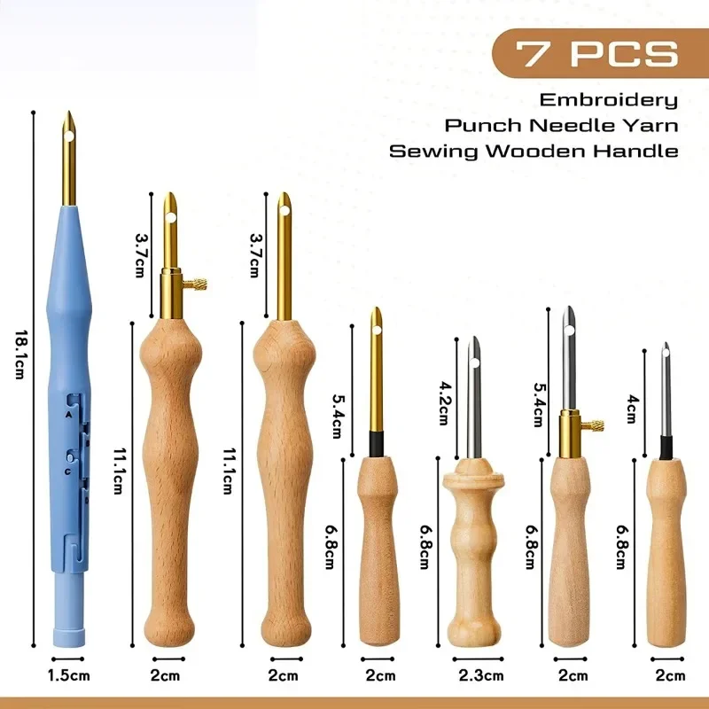 Zestaw igieł do haftu Regulowana igła do haftu krzyżykowego do szycia DIY Craft Sewing Poke Needle